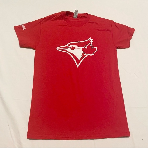 Blue Jays Red Tshirt Youth Small Jays Care Foundation Shirt - Picture 1 of 15